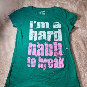 Piper & Blue Green Tee with White Design